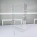 FixtureDisplays®Clear Acrylic 5 Tiers Display Rack Case Organizer Storage, Shot Glass Display Case, Removable Shelves for Home Decor, Trade Show and Store, 10.3”Wx 4.3”D x 18”H, 3.5